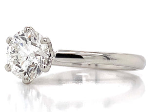 Caroline - Platinum 1ct 6 Claw Solitaire Diamond Ring