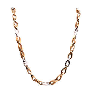9ct Yellow & White Gold Two Tone Necklace