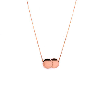 9ct Rose Gold Double Disc