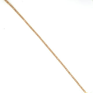 Golden Tennis Bracelet with Pink CZ