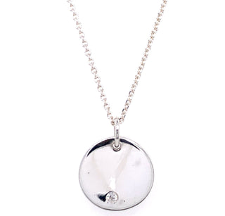 Sterling Silver Disc with Cz