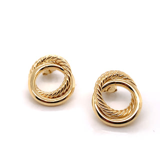 9ct Yellow Gold Rope Link Earrings
