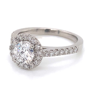 Aisling - Platinum 1.22ct Lab Grown Round Halo Diamond Ring