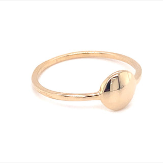 Yellow Gold Curved Disc Ring