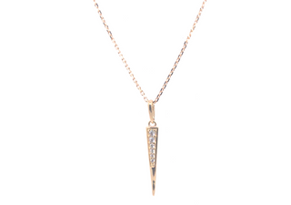 9ct Yellow Gold Cz Spike Pendant