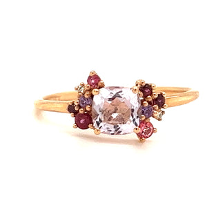 Pink & Purple Amethyst with Pink & Red Topaz in 18ct Rose Gold