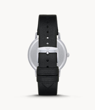 Armani Gents Black Leather Strap Watch ar11013