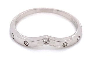 18ct White Gold Gypsy Set 0.15ct Diamond Shaped Ring
