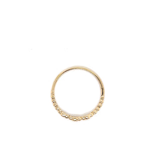 9ct Yellow Gold Dotted & Milgrain Style Diamond Ring