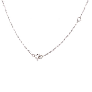 Sterling Silver Emerald Cut Sapphire CZ Necklace