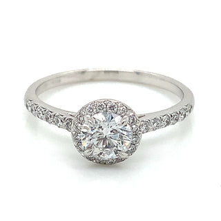 Kylie - 18ct White Gold .84ct Laboratory Grown Round Halo Diamond Ring