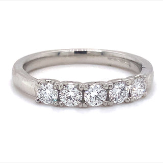 Platinum .50ct Laboratory Grown Five Stone Diamond Ring