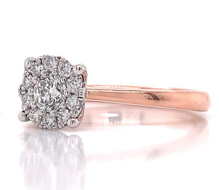 Marie - 9ct Rose Gold Starburst Earth Grown Diamond Engagement Ring