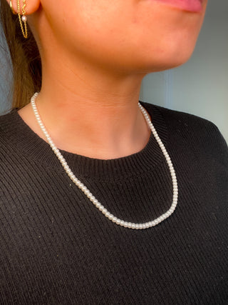 Sterling Silver 20” Pearl Necklace