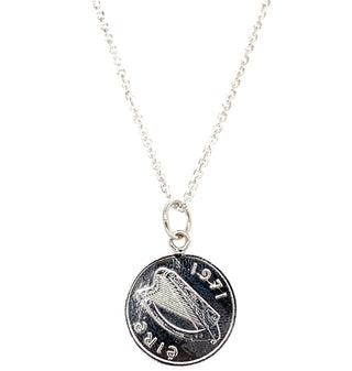 Tadgh Óg Solid Sterling Silver Haypenny Irish Coin Pendant