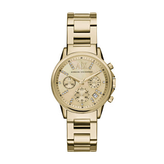 Armani Exchange Ladies Banks Gold Plated Watch