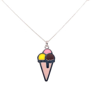 Sterling Silver Ice Cream Necklace