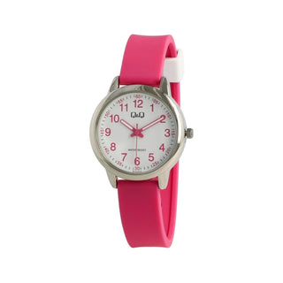 Q&Q Ladies Pink Silicone Strap Watch