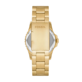 Fossil Gents Blue Three-Hand Date Gold-Tone Stainless Steel Watch