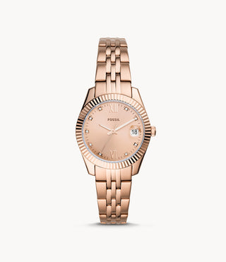 Fossil Scarlette Mini Rose Gold Tone Stainless Steel Watch Es4898