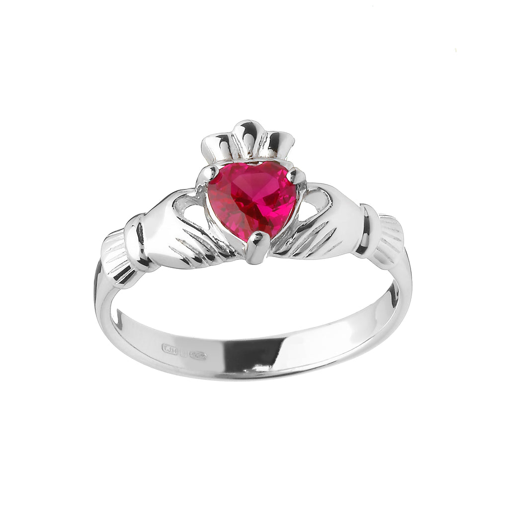 Sterling Silver July Birthstone Claddagh Ring – Tadgh O Flynn Jewellers