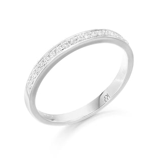 9ct White Gold Cz Ring With Micro Pave Setting