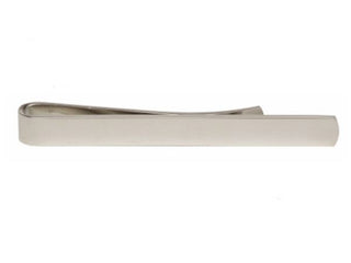 Plain Polished Rhodium Plated Tie Slide 100-1268