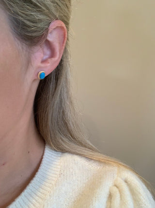 9ct Gold Turquoise Earrings