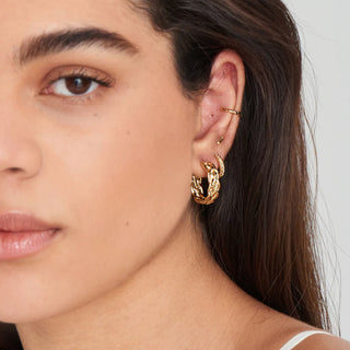 Ania Haie Gold Rope Chunky Hoop Earrings