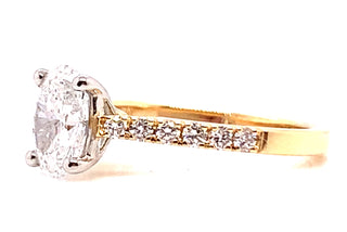Michelle - 18ct Yellow Gold Oval Solitaire Diamond Engagement Ring