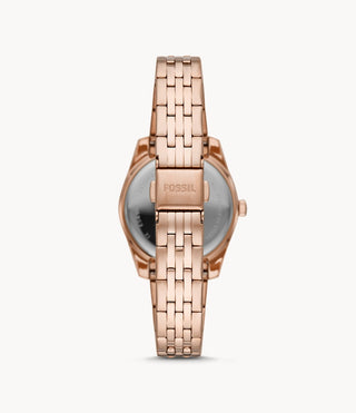 Fossil Scarlette Mini Rose Gold Tone Stainless Steel Watch Es4898