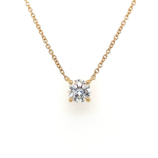 18ct Yellow Gold 0.50ct Lab Grown Diamond Solitaire Pendant