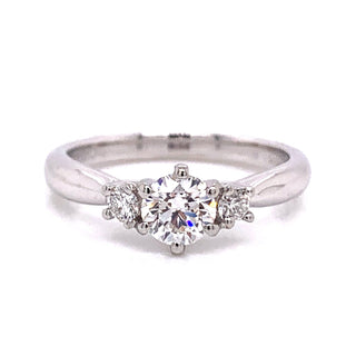 Lois Platinum Three Stone Diamond Engagement Ring