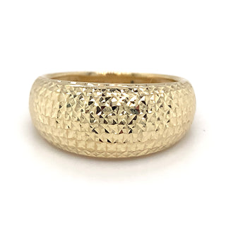 9ct Yellow Gold Pine Dome Ring