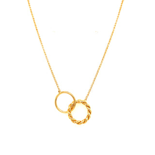 Twisted Interlocking Circle Golden Chain