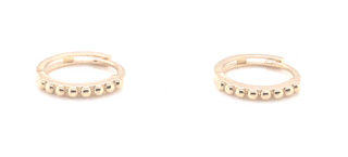 9ct Yellow Gold Hoop with Dot Design Earrings