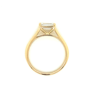 Alicia - 18ct Yellow Gold 1ct Lab Grown Horizontally Set Emerald Cut Diamond Ring