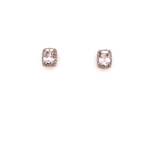 9ct Rose Gold and Morganite Earrings