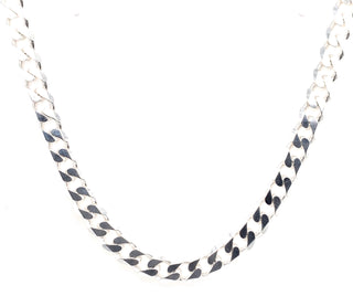 Sterling Silver Filed Curb 22" Gents Chain