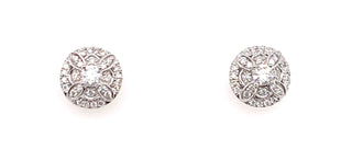 9ct White Gold 0.51ct Earth Grown Diamond Flower Style Stud earrings