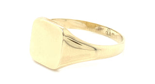 9ct Yellow Gold Square Gents Signet Ring