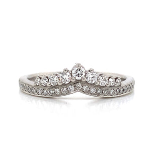 Platinum Princess Earth Grown Diamond Crown Ring
