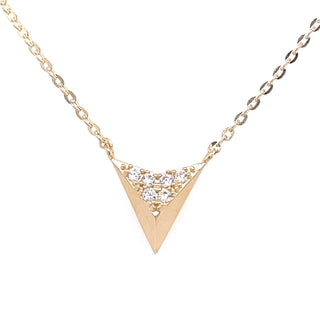 9ct Yellow Gold Sparkling Pointed Pendant