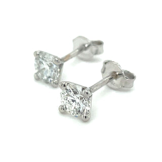 18ct White Gold 1.11ct-1.13ct Laboratory Grown Diamond Stud Earrings