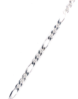 Sterling Silver Gents Figaro Rambo Bracelet