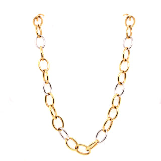 18ct Yellow & White Gold Two Tone Necklace