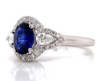 18ct White Gold Sapphire And Diamond Ring