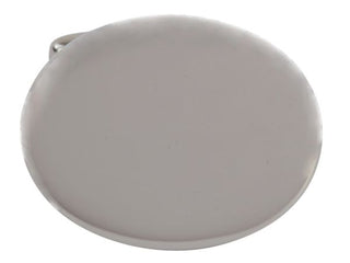 Oval large flat plain rhodium plated cufflinks 90-7020