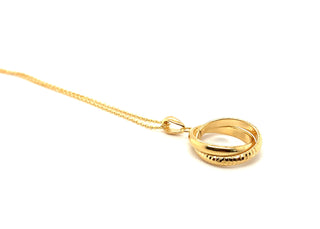 Golden Double Circle Necklace