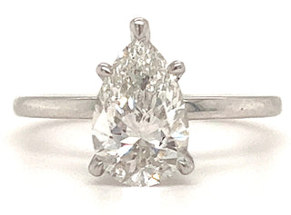 Caterina 1.58ct Pear Laboratory Grown Diamond Solitaire with Hidden Halo